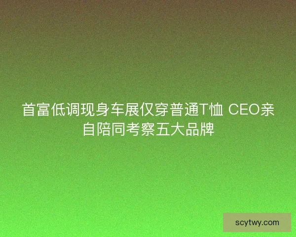 首富低调现身车展仅穿普通T恤 CEO亲自陪同考察五大品牌