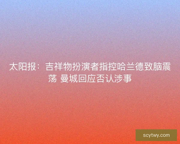 太阳报：吉祥物扮演者指控哈兰德致脑震荡 曼城回应否认涉事